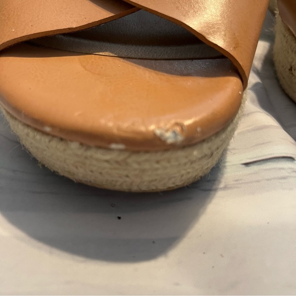 Tan Espadrille Platform Sandals / Wedge Heels, Very Slight Heel, Torrid Size 11W - Picture 3 of 10